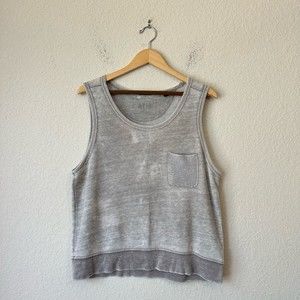 NWOT ATM Anthony Thomas Melillo French Terry Tank Top Taupe